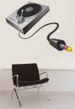 sticker platine vinyl imprim� sur vinyle adh�sif avec d�coupe � la forme.