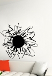 Sticker Soleil de lettre d�coup� � la forme dans vinyle de couleur unie. Ce visuel original trouvera une place de choix sur vos murs. Cr�ation MALTIN