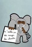 Sticker velleda �l�phant. Sticker velleda �l�phant. Une mani�re ludique pour votre enfant d'�crire ou de dessiner. Visuel imprim� sur vinyle adh�sif d�coup� � la forme, avec finition effa�able � sec. Utilisable avec feutres iDzif velleda disponible dans la rubrique accessoires. Cr�ation Adna Morat.