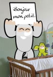 Sticker velleda Rhinoc�ros. Visuel imprim� sur vinyle adh�sif d�coup� � la forme, avec finition effa�able � sec. Utilisable avec feutres iDzif velleda disponible dans la rubrique accessoires. Cr�ation Adna Morat.
