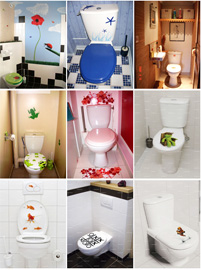 stickers muraux wc