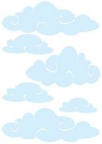 Stickers nuages enchant�s.