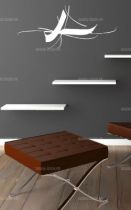 Sticker "signe A" d�coup� � la forme dans vinyle de couleur unie. Ce visuel habillera vos murs de mani�res originale. Cr�ation MALTIN