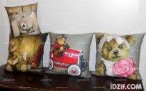 coussin ourson pilote de course