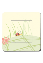 L\'interrupteur coccinelle herbe pour d�corer une chambre d\'enfant