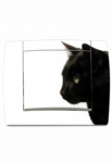 interrupteur d�cor� t�te de chat