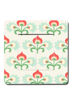 L\'interrupteur frise fleurs enfant double pour compl�ter une d�coration de chambre enfant