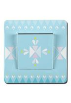 L\'interrupteur motifs bleus nordiques vous permettra de d�corer sur une th�me nordique