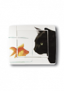 Interrupteurs d�cor�s chat et poisson rouge