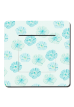 L\'interrupteurs motif fleurs bleues double pour compl�ter une d�coration de chambre enfant