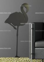 Miroir flamant rose