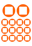 Sticker 14 Ronds et Carr�s