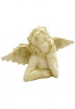 sticker ange de profil imprim� sur adh�sif blanc avec d�coupe � la forme.
