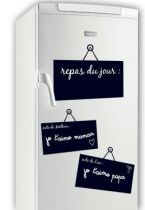 Sticker ardoise pense b�te en vinyle adh�sif avec d�coupe � la forme, avec ce visuel original vous pourrez noter vos repas du jour et vos autres notes, un coup d\'�ponge et c\'est reparti. Une simple craie et votre d�coration changera chaque jour gr�ce � votre ardoise autocollante. Ce visuel comprend aussi deux petits formats afin que vos bambins puissent �galement vous �crire des p\'tits mots. Crise de fous rire garanti.
