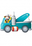 Sticker Camion d�pannage imprim� sur adh�sif blanc avec d�coupe � la forme.