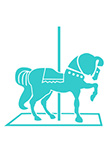 sticker cheval en bois