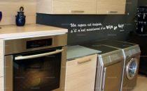 Sticker citation "un repas est insipide..." de Didier Erasme. Sticker adh�sif d�coup�s � la forme dans vinyle de couleur unie, ce sticker originale trouvera une place de choix dans voter int�rieur.
