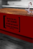 Sticker citation "de tous les arts, l'art culinaire est celui qui nourrit le mieux son homme" de Pierre Dac, sticker adh�sif d�coup�s � la forme dans vinyle de couleur unie, ce texte aura sa place chez tous les cordons bleus.