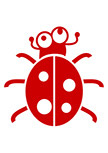 sticker coccinelle enfant. LADYBIRD