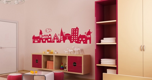 stickers enfant paysage pour d�cor mural de chambre