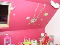 Sticker d�coratif enfant F�e Victoria sur sa balan�oire