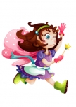 Sticker F�e Am�lie imprim� sur adh�sif d�coup� � la forme. Sticker d�coratif pour chambre de petite fille r�alis� sur mesure