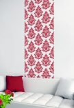 Sticker frise baroque d�coup� � la forme dans vinyle adh�sif uni. Il n'est pas n�cessaire de mettre de la colle sur le papier peint, car la colle sur l'adh�sif y est d�j�.