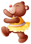 sticker ourson. sticker d�coratif enfant L�a l'ourson.
Imprim� sur adh�sif d�coup� � la forme.