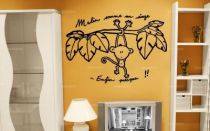 Sticker petit singe sur sa branche.