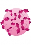 Stickers gingko rose. Le ginkgo est un arbre d�origine asiatique appel� arbre aux 40 �cus ou arbre aux 1000 �cus. En plus de leurs vertus m�dicinales, les feuilles du ginkgo ont une forme atypique et d�coreront l'int�rieur avec un peu de nature. La feuille de ginkgo est aussi le symbole de Tokyo au Japon. Avis aux amateurs de d�coration asiatique. Cr�ation Sylvie Zieba