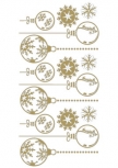 Sticker planche de no�l d�coup�e � la forme dans vinyle adh�sif uni. Planche compos� de boules de no�l et de flocons de neige. Ces visuels habilleront de mani�res originales vos fen�tres.