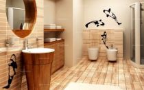 Stickers Poissons chinois d�coup�s � la forme dans vinyle de couleur unie, cette planche se compose de 4 poissons asiatique, id�al pour donner une ambiance zen � votre int�rieur.