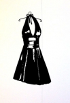 Stickers robe de femme pour d�corer un mur de la pi�ce d�di�e aux loisirs cr�atifs, la couture, la mode. Stickers en vente sur iDzif.com
