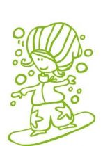 Sticker snowboardeuse