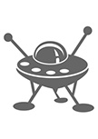 Sticker soucoupe volante : RG00480