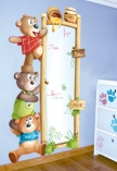 Sticker toise effa�able � sec. Une mani�re ludique pour votre enfant de se mesurer � ces petits oursons. Visuel imprim� sur vinyle adh�sif d�coup� � la forme, avec finition effa�able � sec. Utilisable avec feutres iDzif velleda disponible dans la rubrique accessoires. Une d�coration sur mesure c'est le cas de le dire ...
