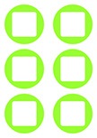 Stickers 6 Ronds et Carr�s