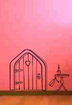 Ludivine Anadon, notre cr�atrice, vous fait red�couvrir Alice au Pays des Merveilles, conte de Lewis Carroll, avec ce sticker d�coratif qui s�duira les enfants ou pourra cr�er un trompe l��il dans votre d�coration d�int�rieur