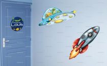 Stickers alien vaisseau