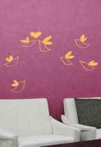 stickers oiseaux vol coeur