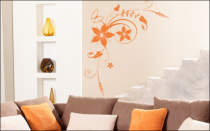 Le stickers d\'angle fleurs et papillon pour une d�co nature