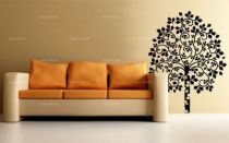 Stickers arbre rayonnant d�coup� � la forme dans vinyle de couleur unie. Id�al pour habiller vos murs.