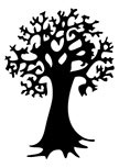Stickers arbre d�coup� � la forme dans vinyle de couleur unie.  Ce sticker � �t� vu dans une �mission de d�coration tr�s connue