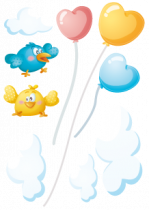 Stickers ballons et poussins