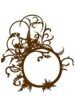 Stickers baroque forme design.