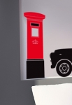 stickers boite aux lettres rouge