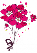 Stickers bouquet de fleurs