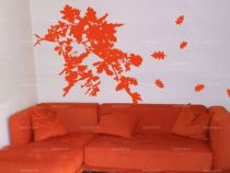 Stickers branche et feuilles de ch�ne d�coup�s � la forme dans un vinyle adh�sif uni.