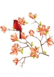 stickers oiseau sur sa branche