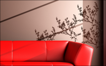 Le stickers branches sauvages pour un d�cor mural sur le th�me de la nature